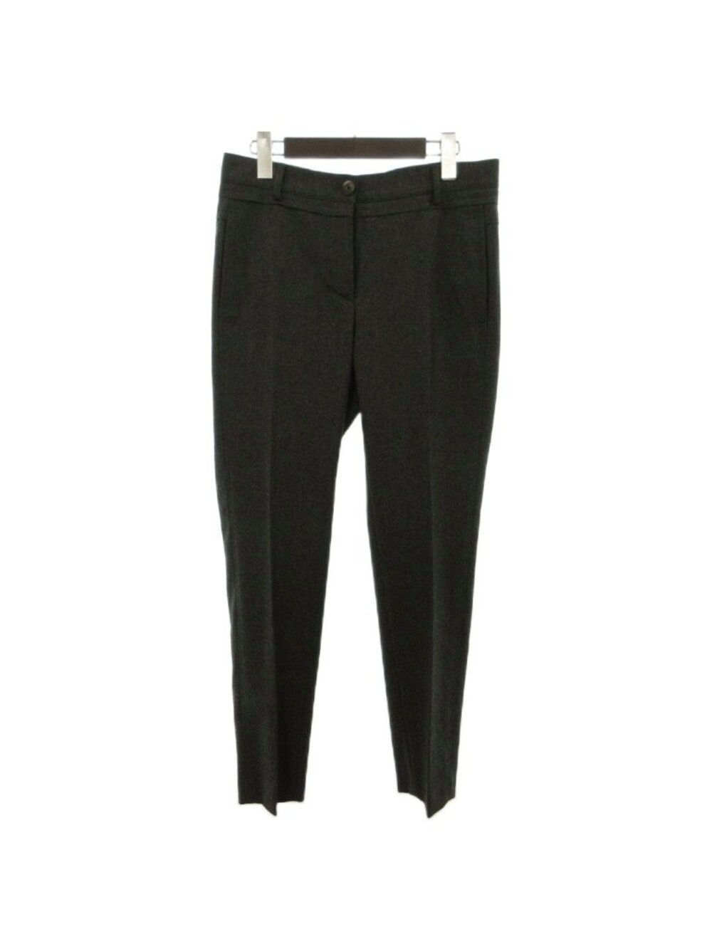 Brunello Cucinelli Trousers Pants Zipper Fly Wool Gray 42